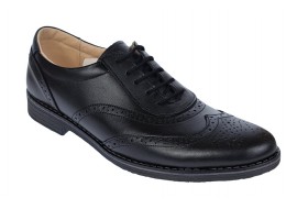 Pantofi perfecti pentru barbati adevarati, incaltaminte romaneasca din piele naturala, Negru BOX,  870NBOX